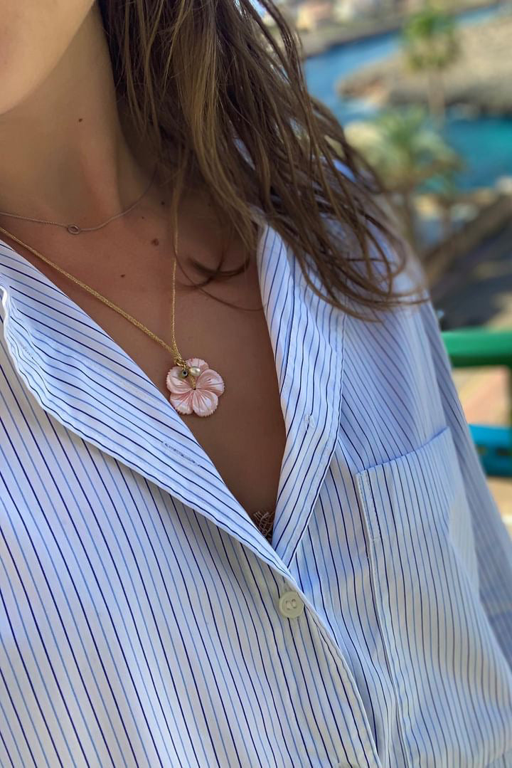 Pink bloom necklace