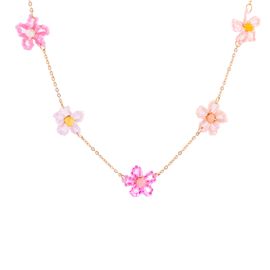 Lily necklace pink