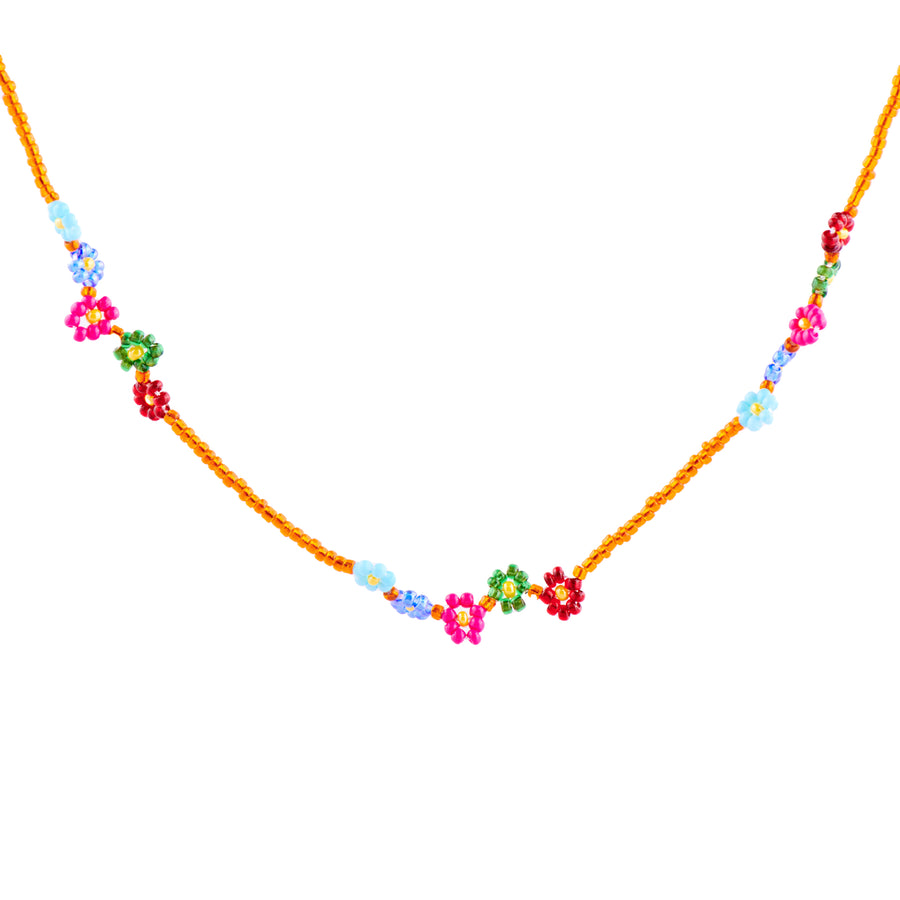 Flower necklace orange