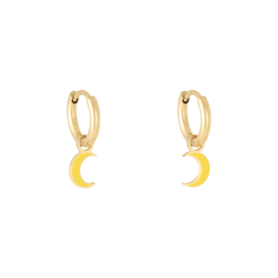 Pastel moon hoop yellow