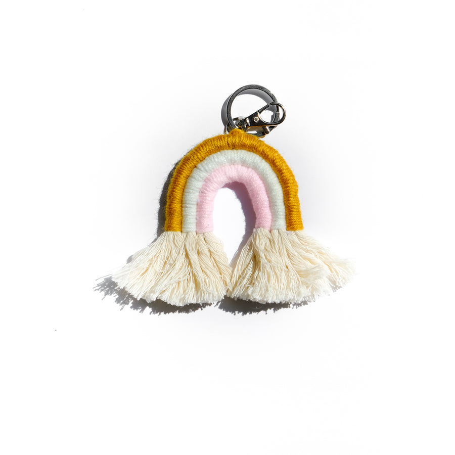 Rainbow keychain pink
