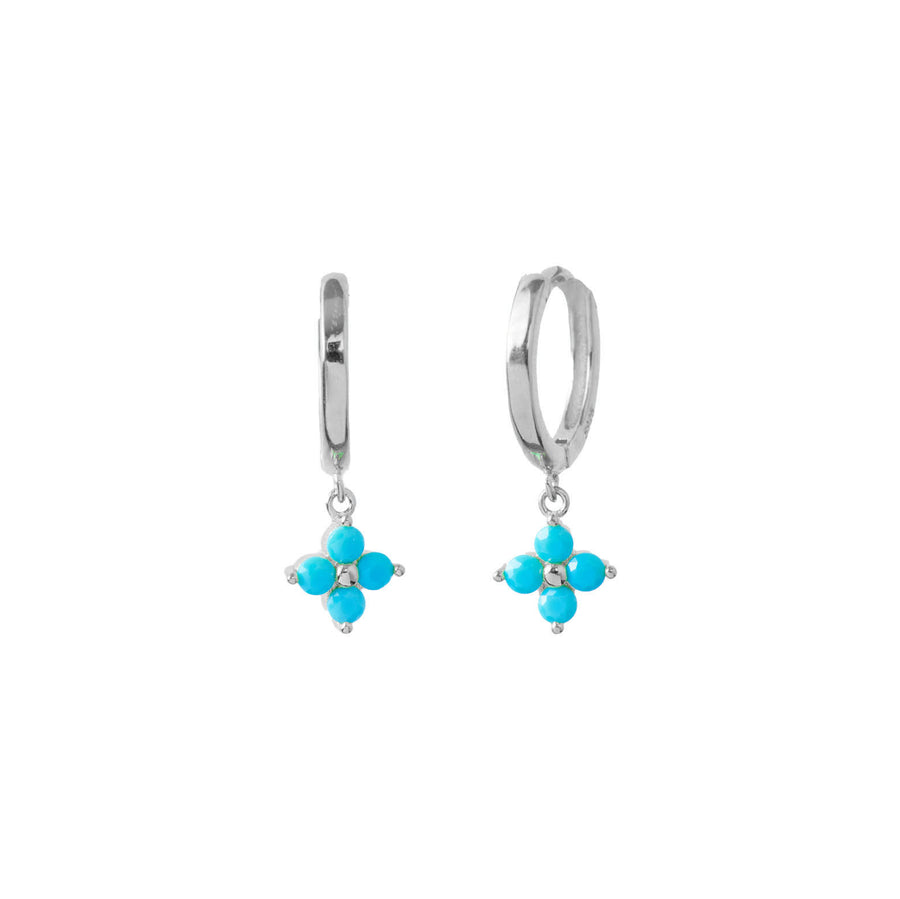 Flower hoop turquoise