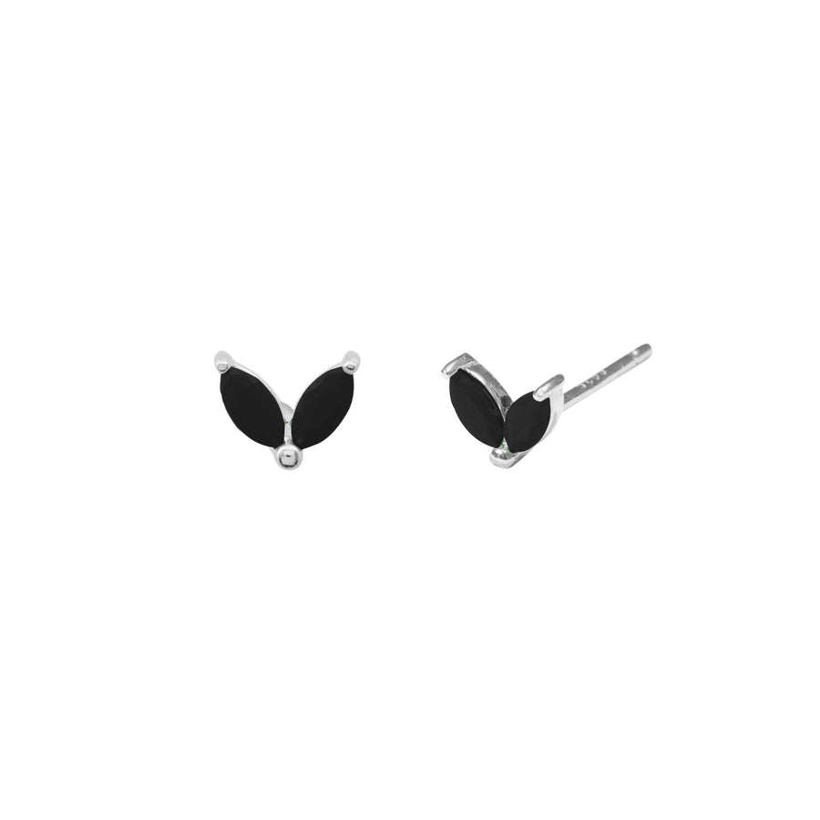 Double leaf stud black